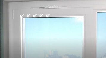 Проветриватель оконный Era WV350 Вид на закрытое окно