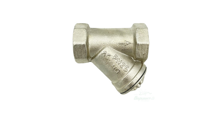 Фильтр сетчатый БАЗ 1 1/2" в.р.-в.р. (грязевик) никелированный ...
