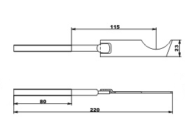 Фото товара «Кронштейн для радиаторов штыревой с дюбелем 9*220 сабельный. Код 17742», Фитинги и кронштейны для радиаторов отопления