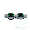 Хомут двойной металлический с гайкой 1/2" (20-24) 17 0001 2. Код 26909