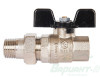Кран шаровый Stout 1/2" н.р.-в.р. с накидной гайкой. Код 25878