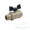 Кран шаровый Bugatti NEW JERSEY 3/4" н.р.-в.р. с накидной гайкой. Код 26154