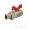 Кран шаровый Stout 3/4" н.р.-в.р. с накидной гайкой (EPDM). Код 26157