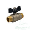 Кран шаровый LD 1/2" н.р.-н.р. (ручка бабочка). Код 28143