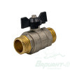Кран шаровый LD 3/4" н.р.-н.р. (ручка бабочка). Код 28144