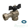 Кран шаровый угловой LD 1/2" в. р./накидная гайка. Код 29515