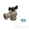 Кран шаровый угловой LD 3/4" в. р./накидная гайка. Код 30279
