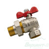 Кран шаровый ProAqua 1" н.р.-в.р. угловой с накидной гайкой. Код 5788
