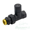Вентиль регулирующий Varmega 1/2" верхний прямой черный. Код 26627