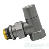 Ручной радиаторный клапан Varmega, 1/2", угловой, серый. Код 26671