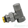 Запорный радиаторный клапан Varmega, 1/2", угловой, серый. Код 26680