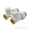 Узел нижнего подключения Varmega 1/2"х3/4"EK (прямой, белый). Код 27695