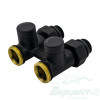 Узел нижнего подключения Varmega 1/2"х3/4"EK (прямой, черный). Код 27696