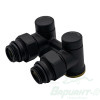Узел нижнего подключения Varmega 1/2"х3/4"EK (угловой, черный). Код 27697