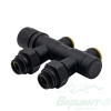 Узел нижнего подключения Varmega, 1/2"х3/4"EK, универсальный, черный. Код 28390