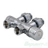 Узел нижнего подключения Varmega, 1/2"х3/4"EK, универсальный, хром. Код 28391