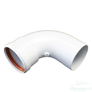 Отвод дымохода D 80 угол 90. Код 28247 в Новосибирске