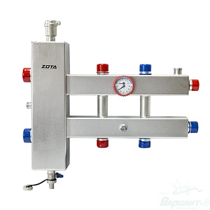 Фото товара «Гидравлический разделитель ZOTA GR4930001223 с коллектором 3 контура. Код 15315», Котельное оборудование и аксессуары