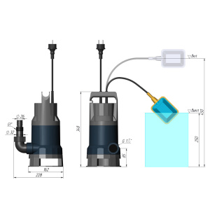 Фото товара «Насос дренажный Unipump Vort 851 PW. Код 6130», Дренажные и фекальные насосы