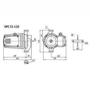Фото товара «Насос циркуляционный Unipump UPC 32-120 220. Код 28323», Насосы циркуляционные