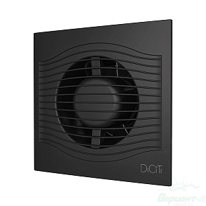 Фото товара «Вентилятор Era Slim 4C Matt black с обратным клапаном D=100. Код 23659», Приточно-вытяжные вентиляторы
