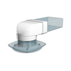 Фото товара «Соединитель угловой Era 612СК10ФП, 120*60 мм D=100 мм. Код 20023», Воздуховоды