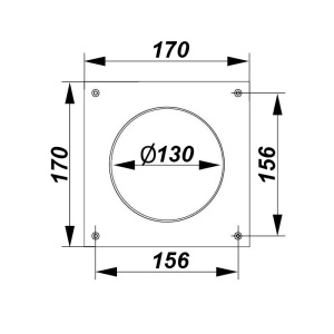 Фото товара «Накладка настенная круглая Era 12,5НКП, D=125 мм. Код 20199», Воздуховоды