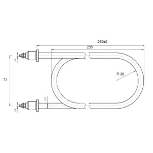 Фото товара «ТЭН 100А13/3,15р220-7R30 (штуцер 1/2"). Код 5059», ТЭНы для жидких сред