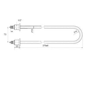 Фото товара «ТЭН 80А13/2,0р220-2R30 (штуцер 1/2"). Код 5084», ТЭНы для жидких сред