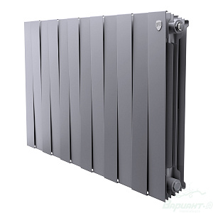 Фото товара «Радиатор биметаллический Royal Thermo PianoForte 500 /Silver Satin (серебро) (12 секций). 500 мм. Код 14966», Алюминиевые и биметаллические радиаторы
