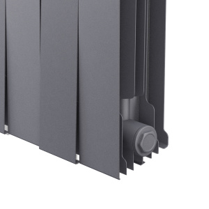 Фото товара «Радиатор биметаллический Royal Thermo PianoForte 500 /Silver Satin (серебро) (12 секций). 500 мм. Код 14966», Алюминиевые и биметаллические радиаторы