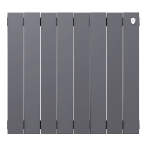 Фото товара «Радиатор биметаллический Royal Thermo PianoForte 500 /Silver Satin (серебро) (8 секций). 500 мм. Код 14967», Алюминиевые и биметаллические радиаторы