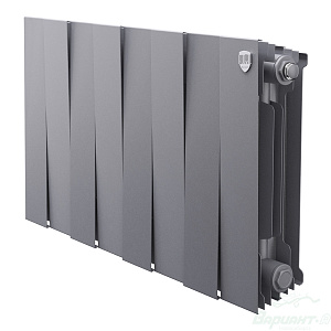 Фото товара «Радиатор биметаллический Royal Thermo PianoForte 300 /Silver Satin (серебро) (8 секций). 300 мм. Код 23772», Алюминиевые и биметаллические радиаторы