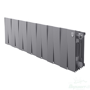 Фото товара «Радиатор биметаллический Royal Thermo PianoForte 200 /Silver Satin (серебро) (14 секций). 200 мм. Код 26117», Алюминиевые и биметаллические радиаторы