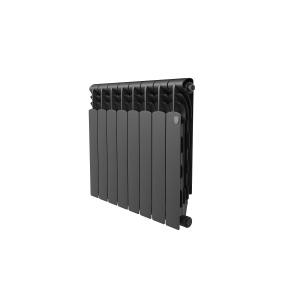 Фото товара «Радиатор биметаллический Royal Thermo Revolution Bimetall 500 2.0/Noir Sable (черный) (8 секций). 500 мм. Код 26450», Алюминиевые и биметаллические радиаторы