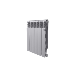 Фото товара «Радиатор биметаллический Royal Thermo Revolution Bimetall 500 2.0/Silver Satin (серебро) (6 секций). 500 мм. Код 26455», Алюминиевые и биметаллические радиаторы