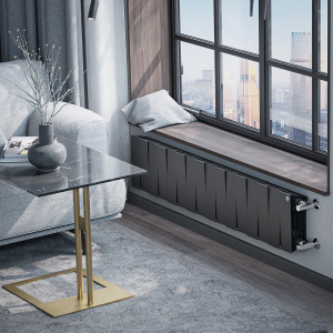 Фото товара «Радиатор биметаллический Royal Thermo PianoForte 200 /Noir Sable (черный) (16 секций). 200 мм. Код 27020», Алюминиевые и биметаллические радиаторы