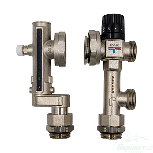 Узел смесительный Rommer RDG-0120-005010 с трехходовым клапаном без насоса. Код 28241 в Новосибирске