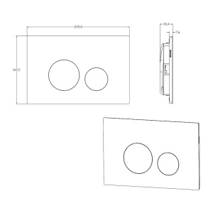 Фото товара «Клавиша смыва AZ-SS-002-BR. Код 28813», Инсталляции для подвесных унитазов