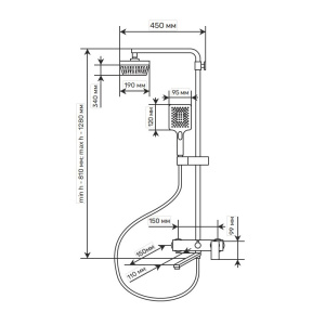 Фото товара «Душевая система Rusant RDS 901. Код 27748», Душевые системы