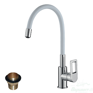 Фото товара «Смеситель Rossinka Z35-35U-White для кухни с гибким изливом. Код 26859», Смесители для кухни