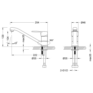 Фото товара «Смеситель Lemark Point LM0304C для кухни. Код 28982», Смесители для кухни