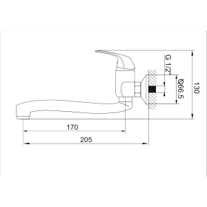 Фото товара «Смеситель Rusant RK302051-0 для кухни, хром. Код 29145», Смесители для кухни