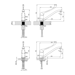 Фото товара «Смеситель Lemark Project LM4634C с локтевой рукояткой. Код 29197», Смесители для раковины