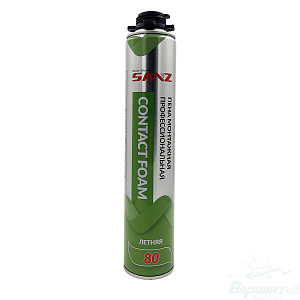 Пена монтажная SANZ PU FOAM CONTACT 80, летняя. Код 29740 в Новосибирске