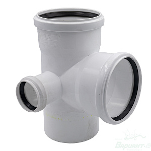 Крестовина двуплоскостная 110/110/50 левая ELITE МК для внутренней канализации. Код 28992 в Новосибирске