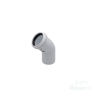 Отвод 50*45° ELITE МК для внутренней канализации. Код 26974 в Новосибирске