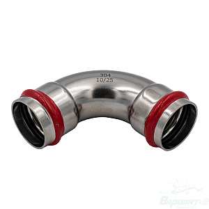 Угольник Varmega Inox Press двухраструбный (35*90°). Код 26366 в Новосибирске