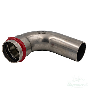 Угольник Varmega Inox Press однораструбный (35a*90°). Код 26380 в Новосибирске