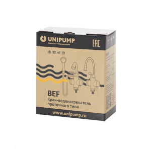 Фото товара «Кран-водонагреватель проточного типа UNIPUMP BEF-001 с дисплеем и жестким изливом. Код 26468», Газовые